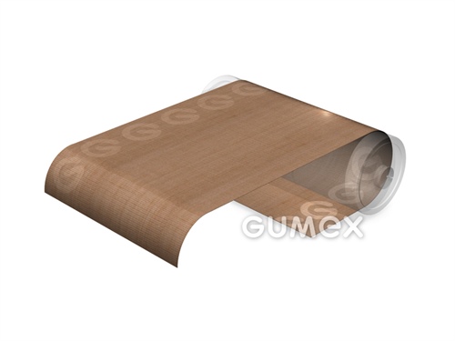Glattes Teflonglasgewebe, 0,07mm, Breite 500mm, PTFE, -73°C/+260°C, braun, 